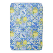 Tapis De Bain Blue Tile French Country Lemon Pattern Home Decor (devant Vertical)