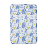 Tapis De Bain Blue Toile Palm Trees Lemons  (Devant (Vertical))