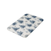 Tapis De Bain Blue White Christmas Trees Snowflakes (Angle)