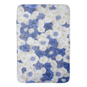 Tapis De Bain Blue White Fowers Élégante fille (devant Vertical)