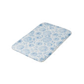 Tapis De Bain Blue White Watercolor Floral (Angle)