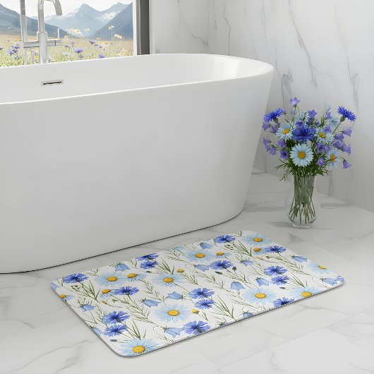 Tapis De Bain Blue Wildflower Meadow