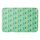 Tapis De Bain blue yellow turquoise yellow and aqua  (Devant)