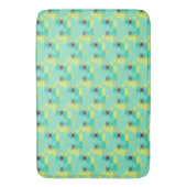 Tapis De Bain blue yellow turquoise yellow and aqua  (devant Vertical)