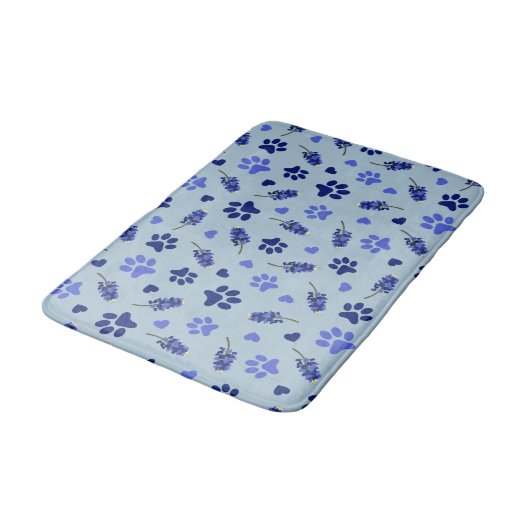Tapis De Bain Bluebonnet Dog Bowl Mat - Texas Feating Mat (Angle)
