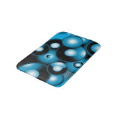 Tapis De Bain Blues Cercle Concentré Orbital Art Abstrait (Angle)