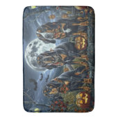 Tapis De Bain Bluetick Coonhound Halloween Éffrayant (devant Vertical)