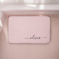 Blush Dusty rose moderne Script Girl Monogramme No