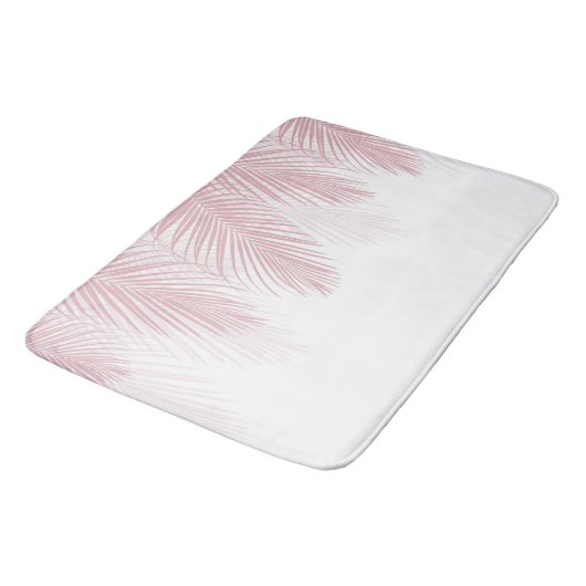 Tapis De Bain Blush Palm Finesse Feuille 2 #tropical #art (Angle)