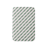 Tapis De Bain Blush Pink Green Glitter Stripes Christmas   (Devant (Vertical))