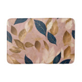 Tapis De Bain Blush Rose or Boho Feuilles Collection populaire (Devant)