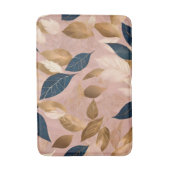 Tapis De Bain Blush Rose or Boho Feuilles Collection populaire (Devant (Vertical))