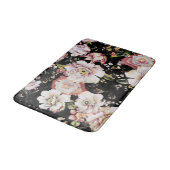 Tapis De Bain bohème chic rose pâle fleurs sombres floral (Angle)