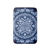 Tapis De Bain Bohemian Navy Blue Tie Dye Mandala (Devant (Vertical))