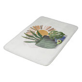 Tapis De Bain Boho Abstrait Botanique Pot Plante Mat (Angle)