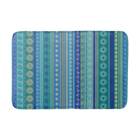 Tapis De Bain Boho beach thèmes océaniques motifs (Devant)