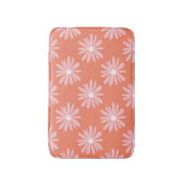 Tapis De Bain BOHO Daisy Motif Saumon couleur Retro (Devant (Vertical))