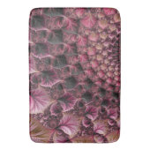 Tapis De Bain Boho Funky Eclectique Rose Noir Abstrait Fractal (devant Vertical)