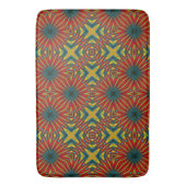Tapis De Bain Boho Géométrique Brown Rouge Jaune Bleu Ethnique T (devant Vertical)