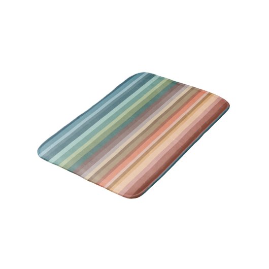Tapis De Bain Boho Modern Chic Stripes (Angle)