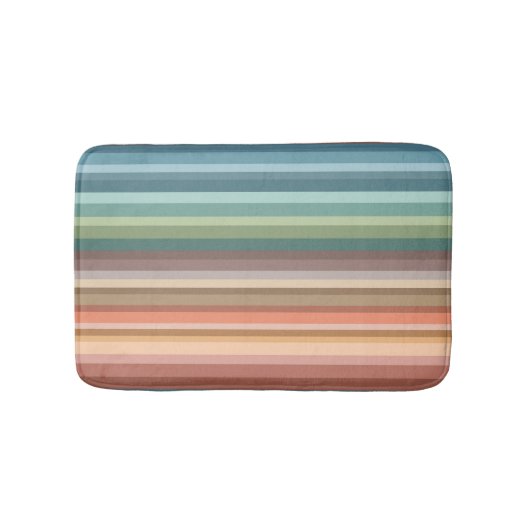 Tapis De Bain Boho Modern Chic Stripes (Devant)