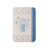 Tapis de bain Boho papillon et botanique (Devant (Vertical))