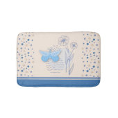 Tapis de bain Boho papillon et botanique (Devant)