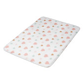 Tapis De Bain Boho petite fille pastel coeur d'amour (Angle)