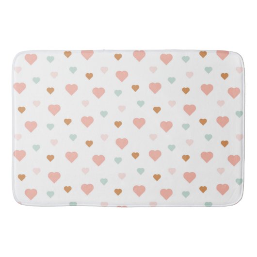 Tapis De Bain Boho petite fille pastel coeur d'amour (Devant)
