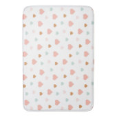 Tapis De Bain Boho petite fille pastel coeur d'amour (devant Vertical)