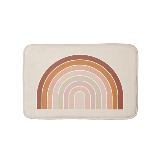 Tapis De Bain Boho Rainbow Beige Terracotta (Devant)