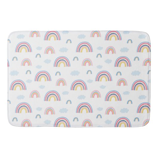 Tapis De Bain Boho Rainbows rose bleu jolie (Devant)