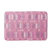 Tapis De Bain Boho Retro Bowls Lignes Rose (Devant)