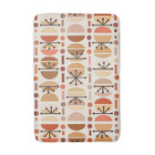 Tapis De Bain Boho Retro Bowls Lignes Tons Terre (Devant (Vertical))