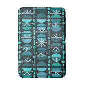 Tapis De Bain Boho Retro Bowls Lignes Turquoises (Devant (Vertical))