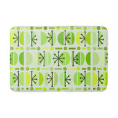 Tapis De Bain Boho Retro Bowls Lines Chartreuse (Devant)