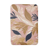 Tapis De Bain Boho rose vif Feuilles Collection moderne (Devant (Vertical))