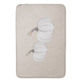 Tapis De Bain Boho White Citrouille aquarelle Art (devant Vertical)