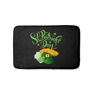 Tapis De Bain Boire de la bière Happy Jour de la Saint Patrick S