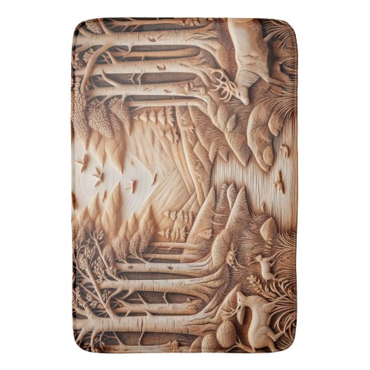 Tapis De Bain Bois (devant Vertical)