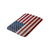 Tapis De Bain Bois affligé par cool de drapeau américain (Angle)