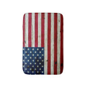 Tapis De Bain Bois affligé par cool de drapeau américain (Devant (Vertical))