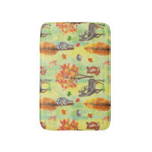 Tapis De Bain Bois Animaux d'aquarelle (Devant (Vertical))