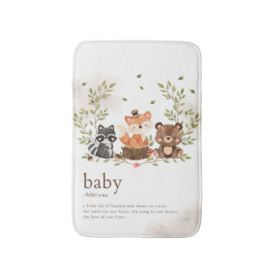Tapis De Bain Bois Animaux Pépinière Baby Définition