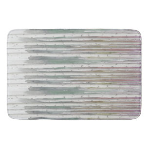 Tapis De Bain Bois de bouleau aquarelle peint à la main biophile