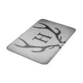 Tapis De Bain Bois de cerf rustique gris Faux Burlap Campagne Ch (Angle)