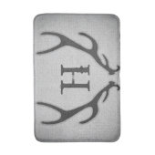 Tapis De Bain Bois de cerf rustique gris Faux Burlap Campagne Ch (Devant (Vertical))