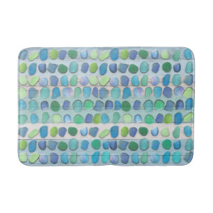 Tapis De Bain Bois de flottage en verre de plage de mer
