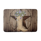 Tapis De Bain bois de grange rustique fleur sauvage occidentale  (Devant)