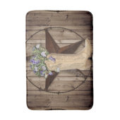 Tapis De Bain bois de grange rustique fleur sauvage occidentale  (Devant (Vertical))